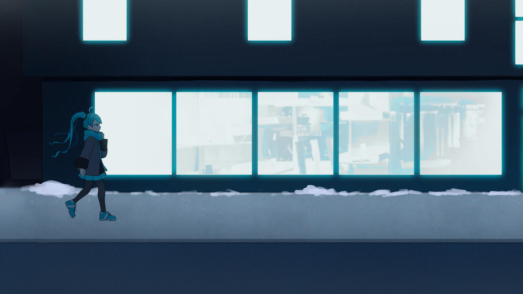 Character animation for Chiru-san's "Snowfall"
