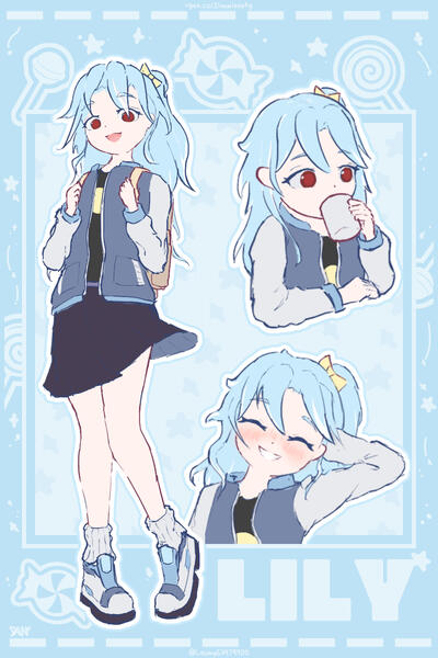 Character reference sheet for gabelpepperoni